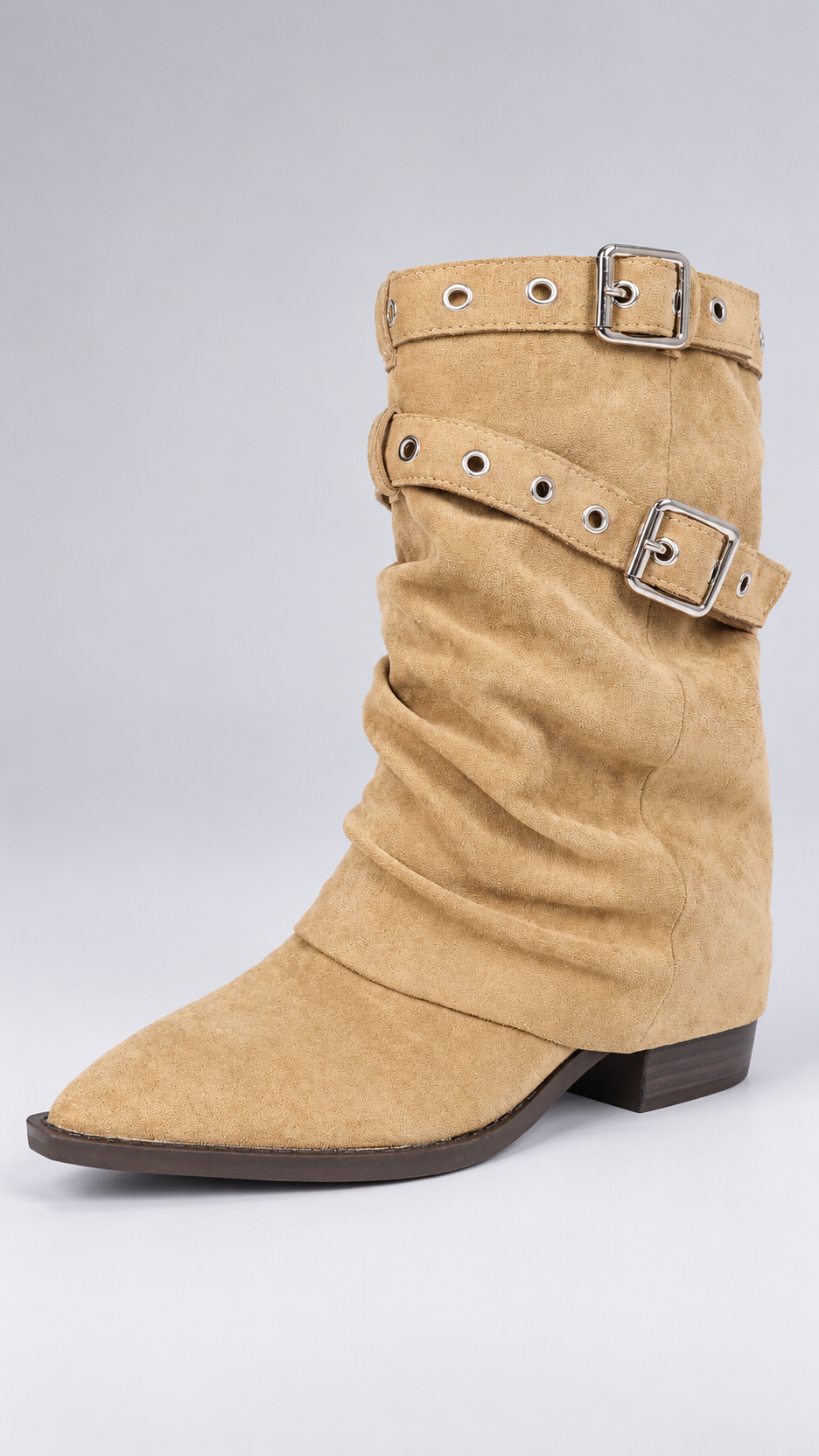 Annalena Grommet Slouch Boots — khaki product only
