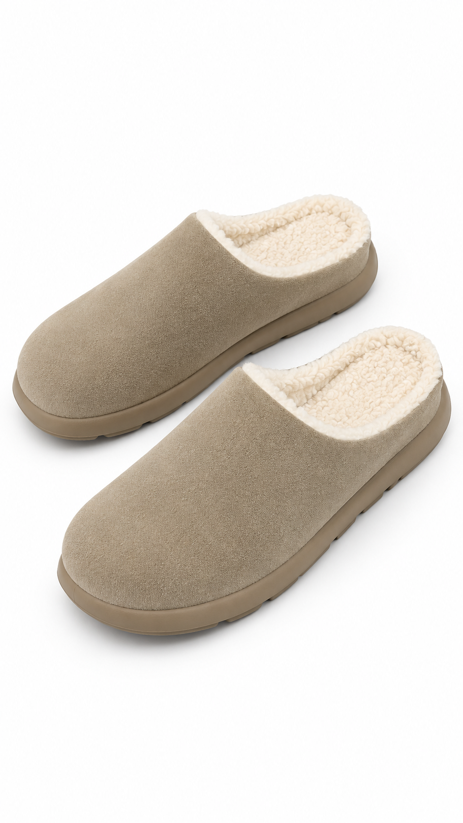 Leandra Plush-Lined Mule — khaki product only