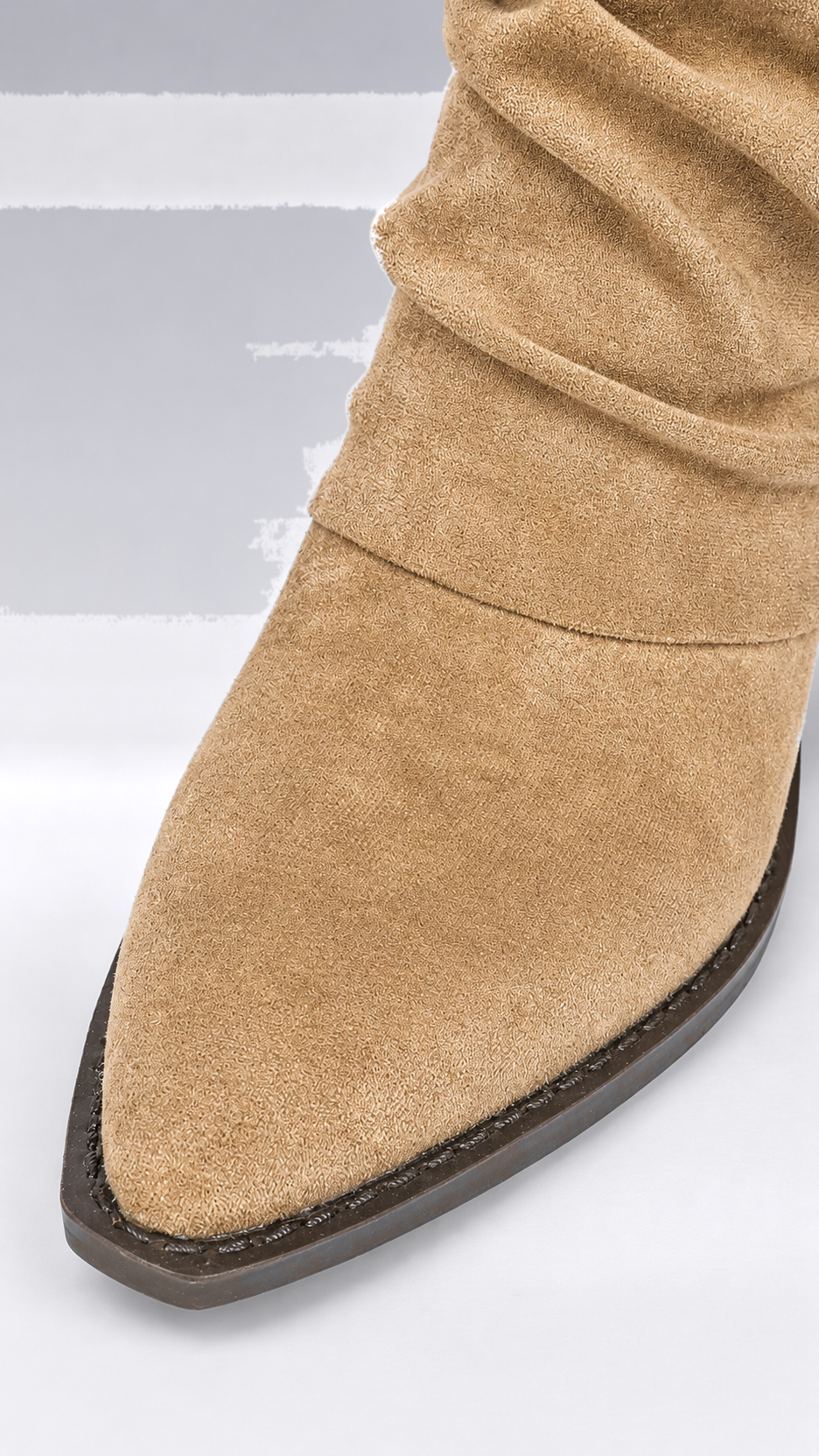 Annalena Grommet Slouch Boots — khaki shoe detail