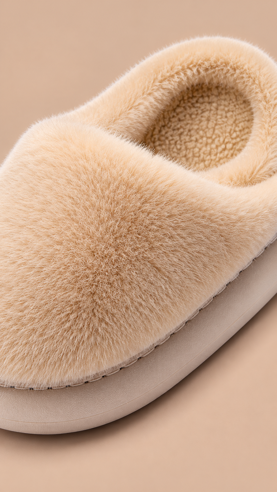 Delphine Cloud Slipper — khaki shoe detail