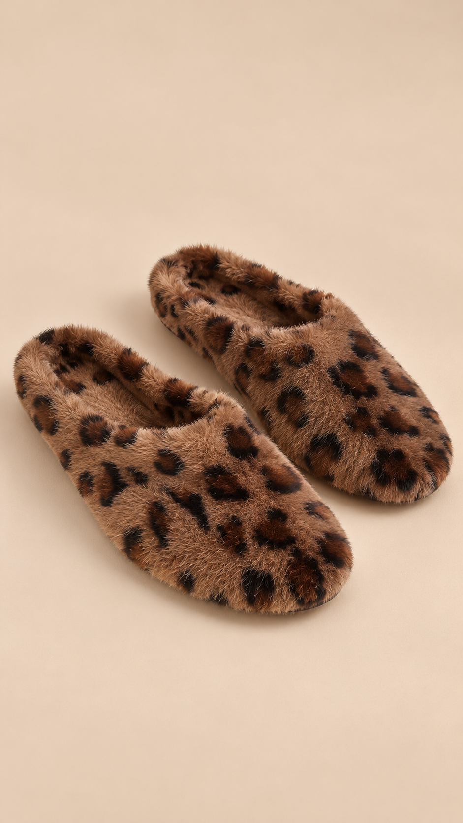 Gisella Teddy-Fleece Mule — Leopard print product only