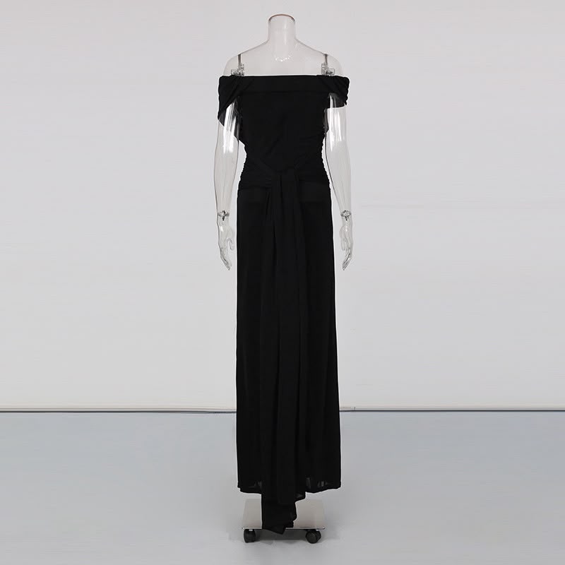Lunavelle Halter Maxi Dress