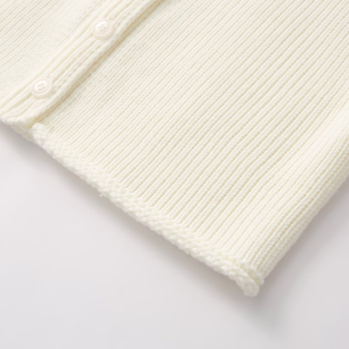 Ribbed Short-Sleeve Knit Cardigan