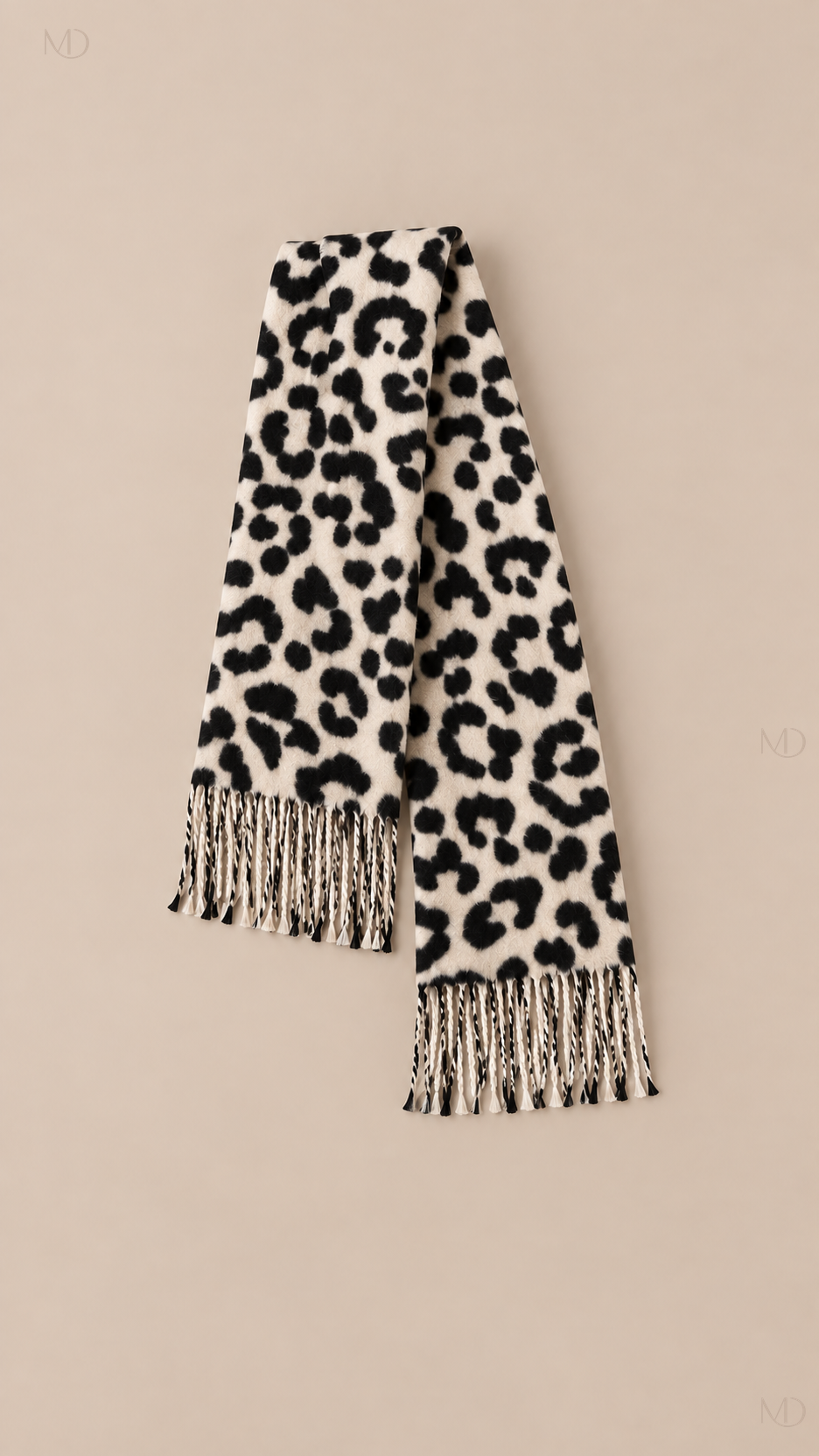 Isolde Leopard Cashmere Scarf - beige-02-product