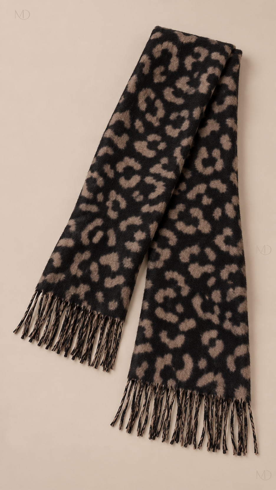 Isolde Leopard Cashmere Scarf - dark-brown-02-product