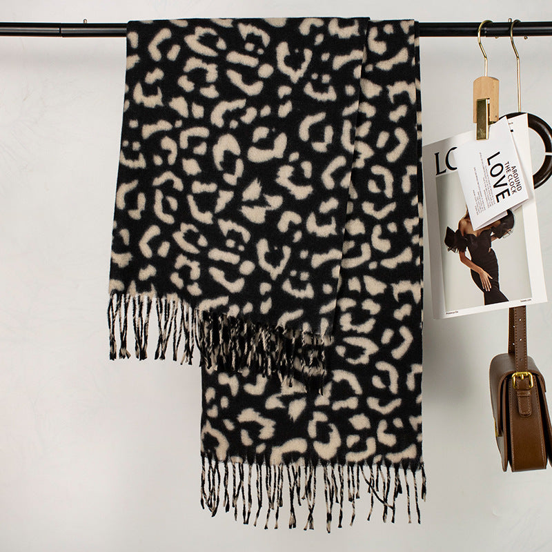 Isolde Leopard Cashmere Scarf supplier photograph