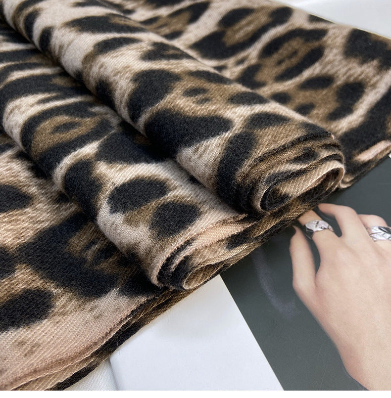 Isolde Leopard Cashmere Scarf supplier photograph