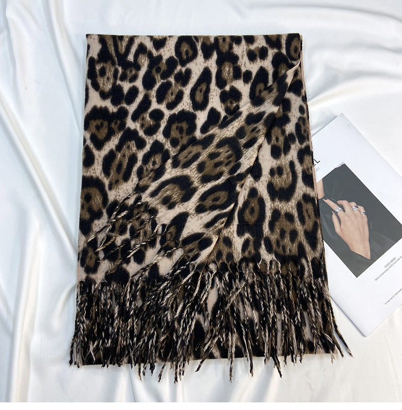 Isolde Leopard Cashmere Scarf supplier photograph
