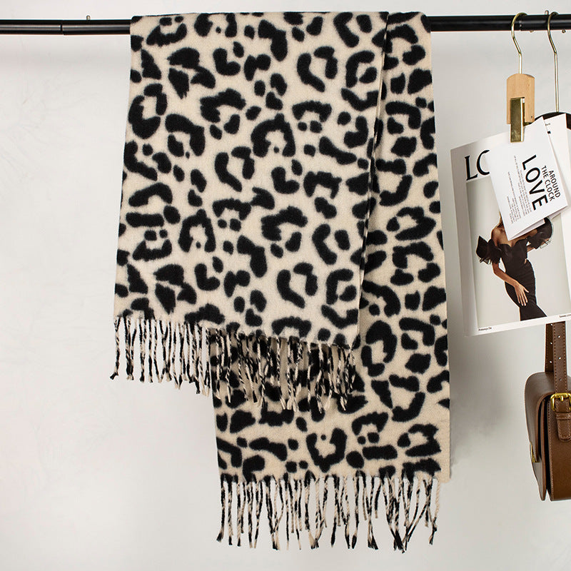 Isolde Leopard Cashmere Scarf supplier photograph