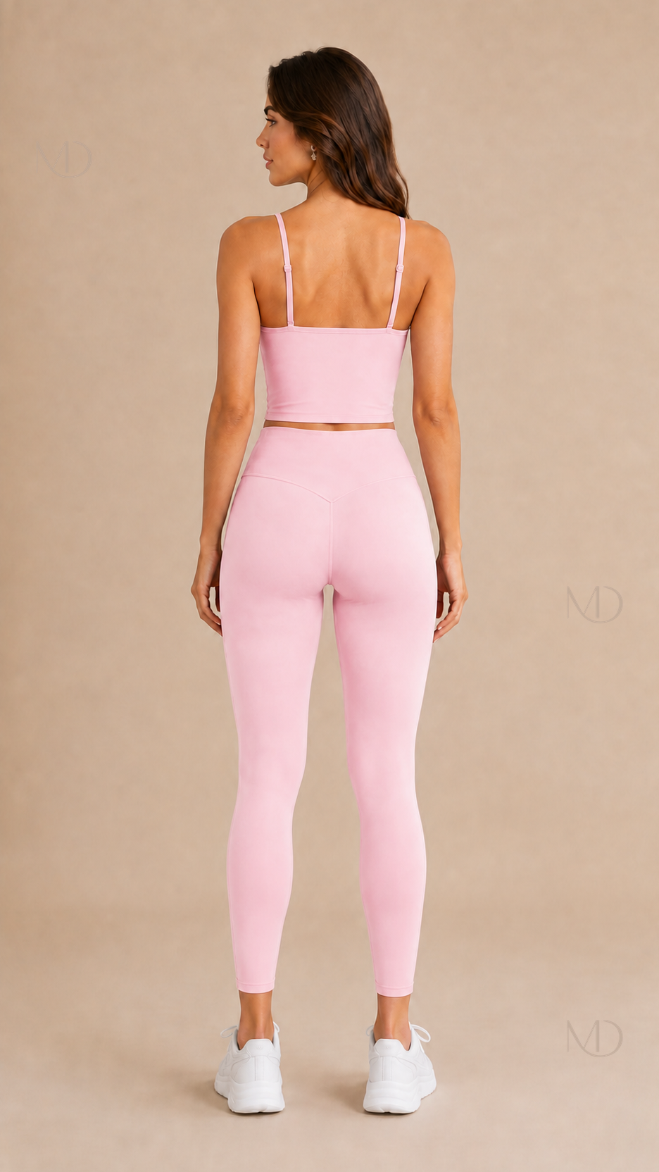 Nova Brushed Yoga Set begonia pink back
