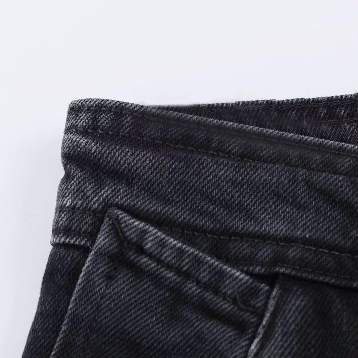 Højtaljede vide ben jeans