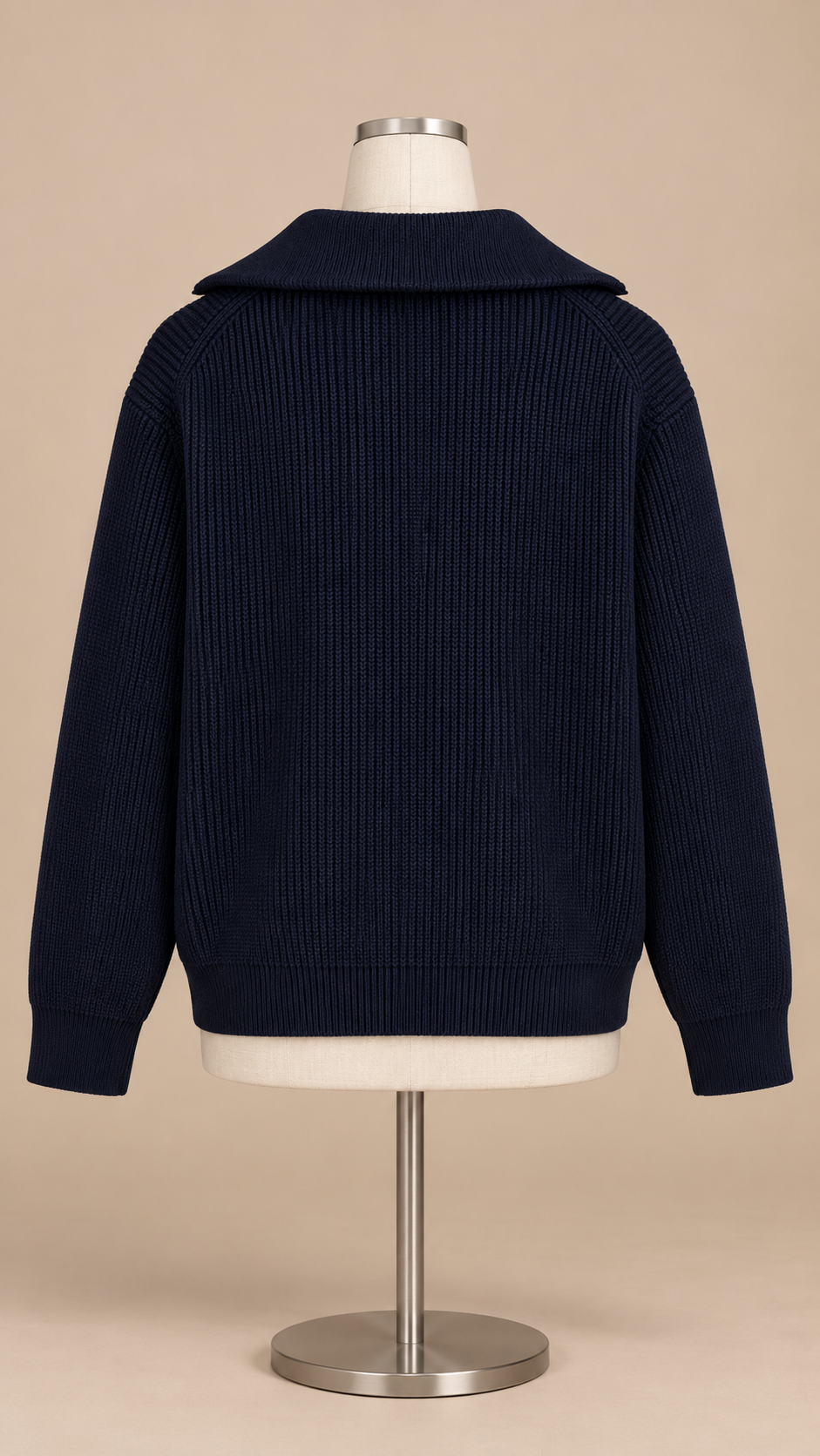 Isadora Half-Zip Sweater — Navy mannequin back