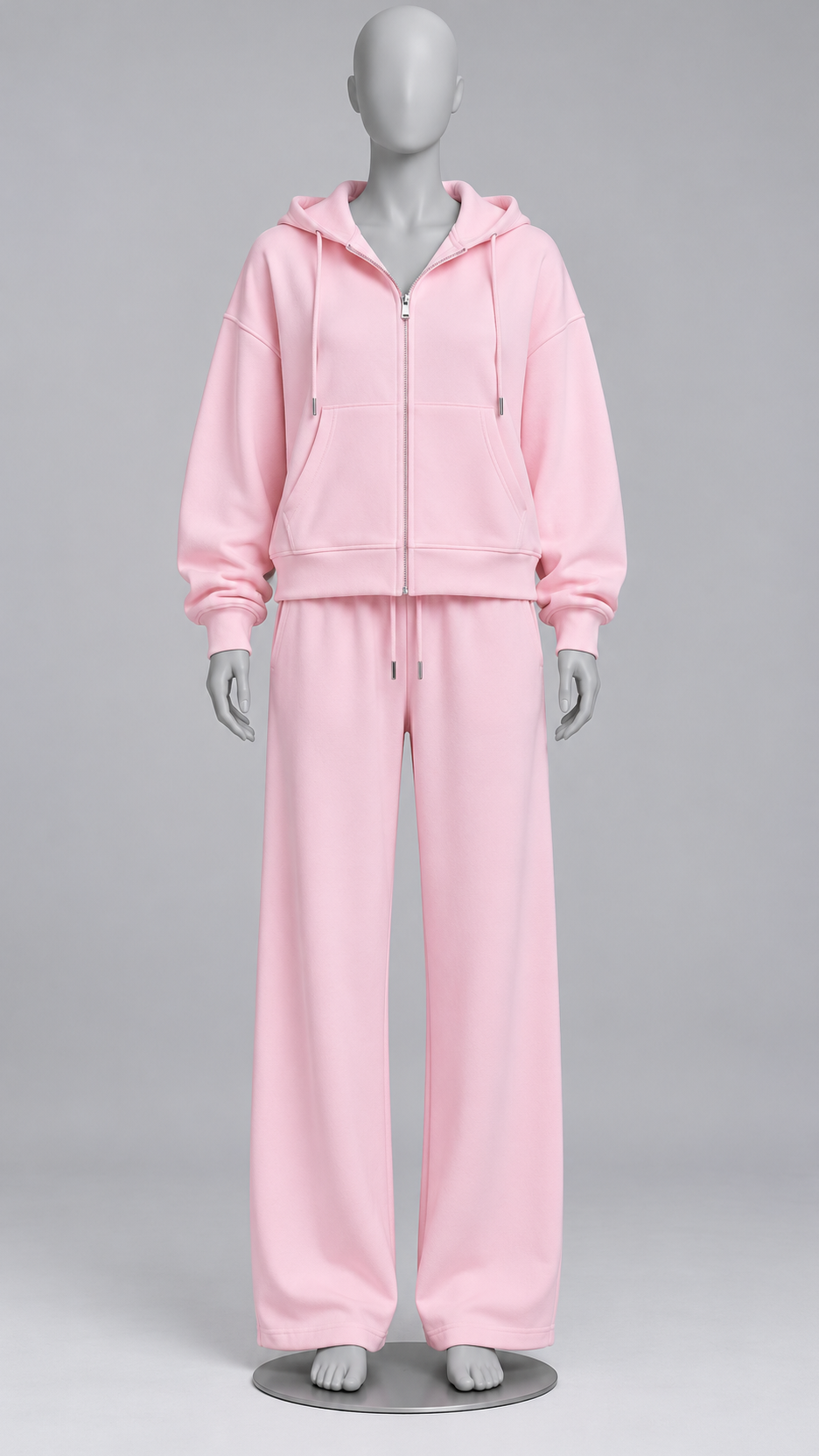 Rozalia Zip-Hoodie Set — Pink mannequin front