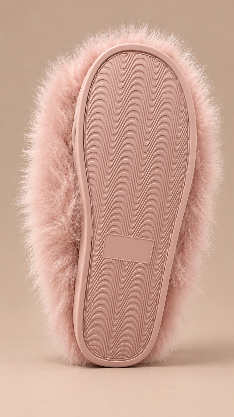 Ravelle Fluff Slipper — Pink shoe sole