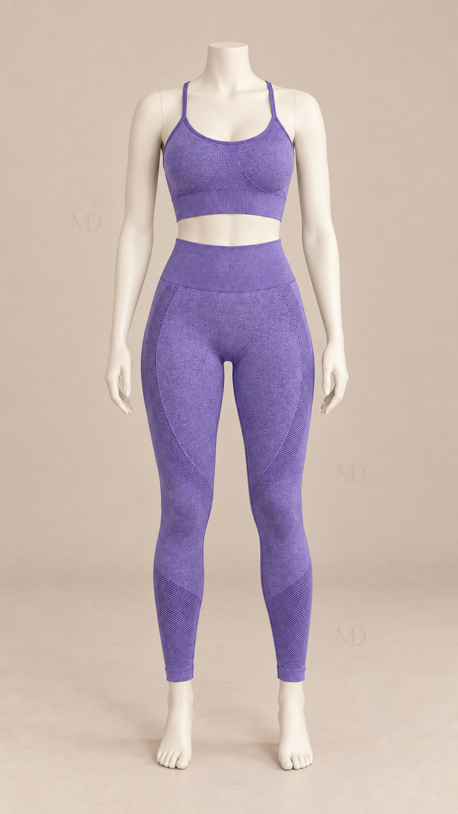 Ryla Seamless Yoga Set — Purple mannequin front