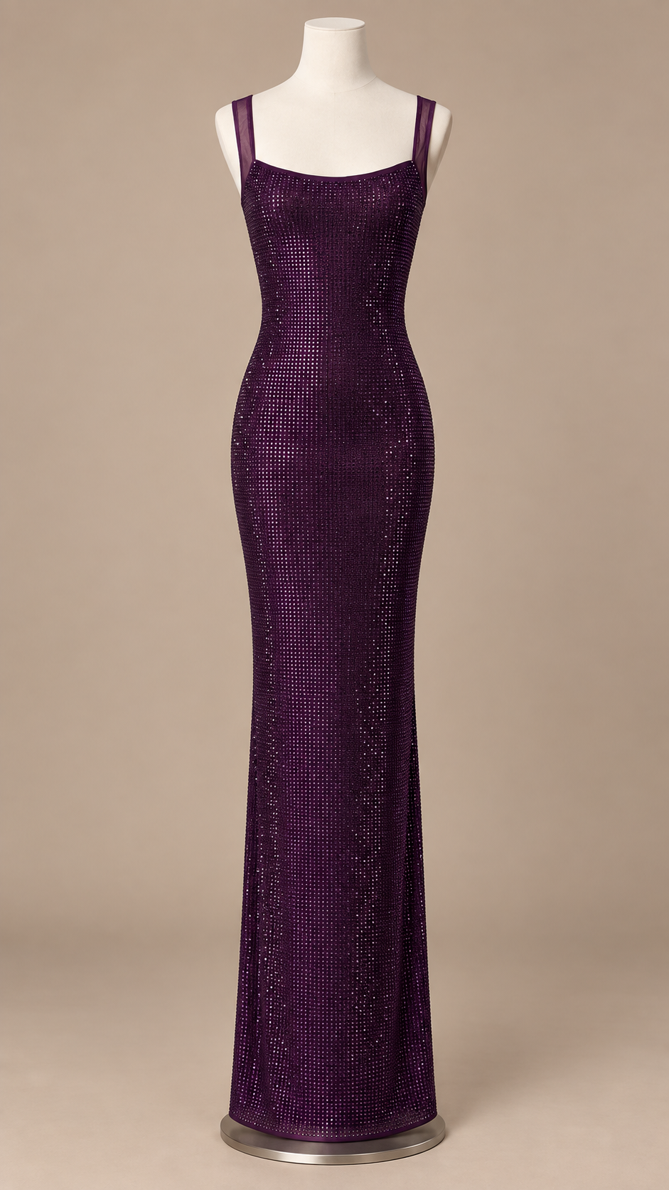 Aurore Backless Maxi — Purple mannequin front