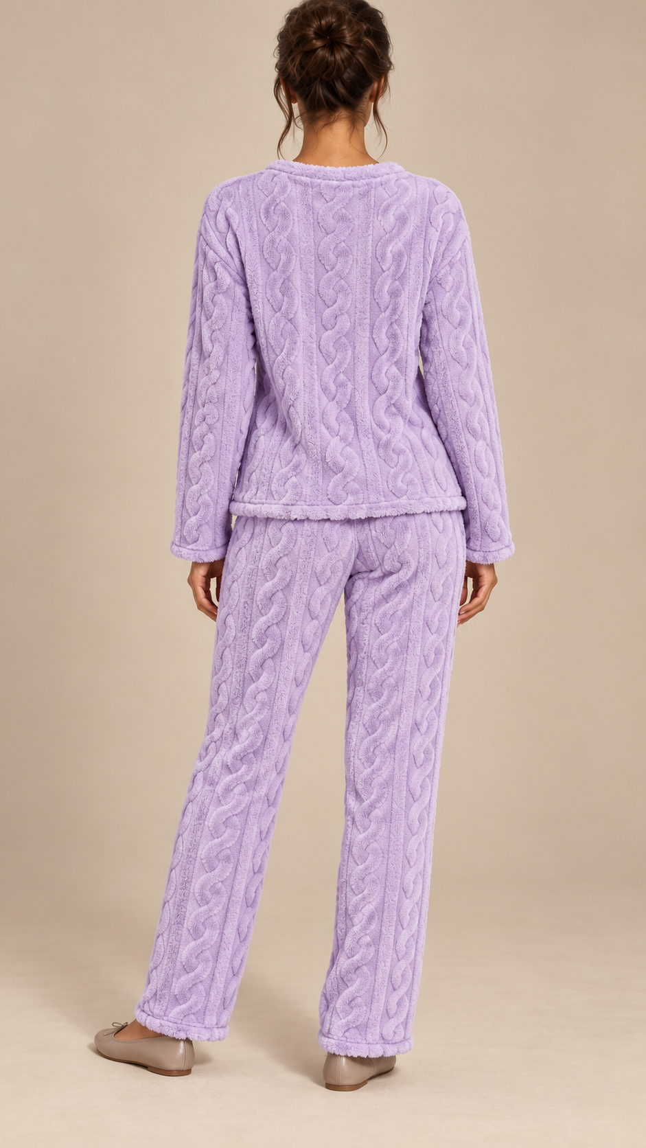 Philippa Bear-Patch Set — Purple model back