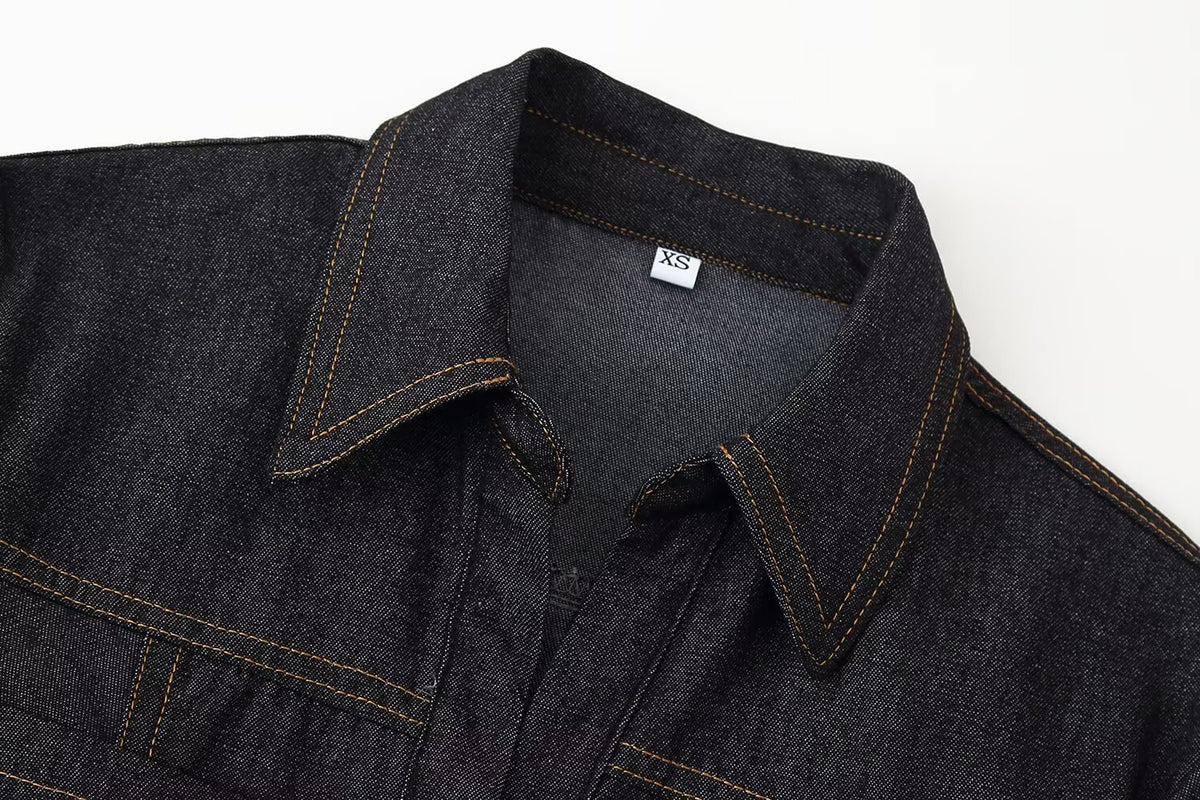 Rae Denim Shirt & Pants Set