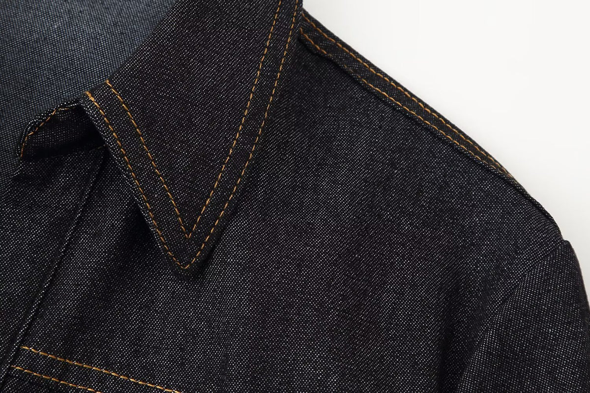 Rae Denim Shirt & Pants Set