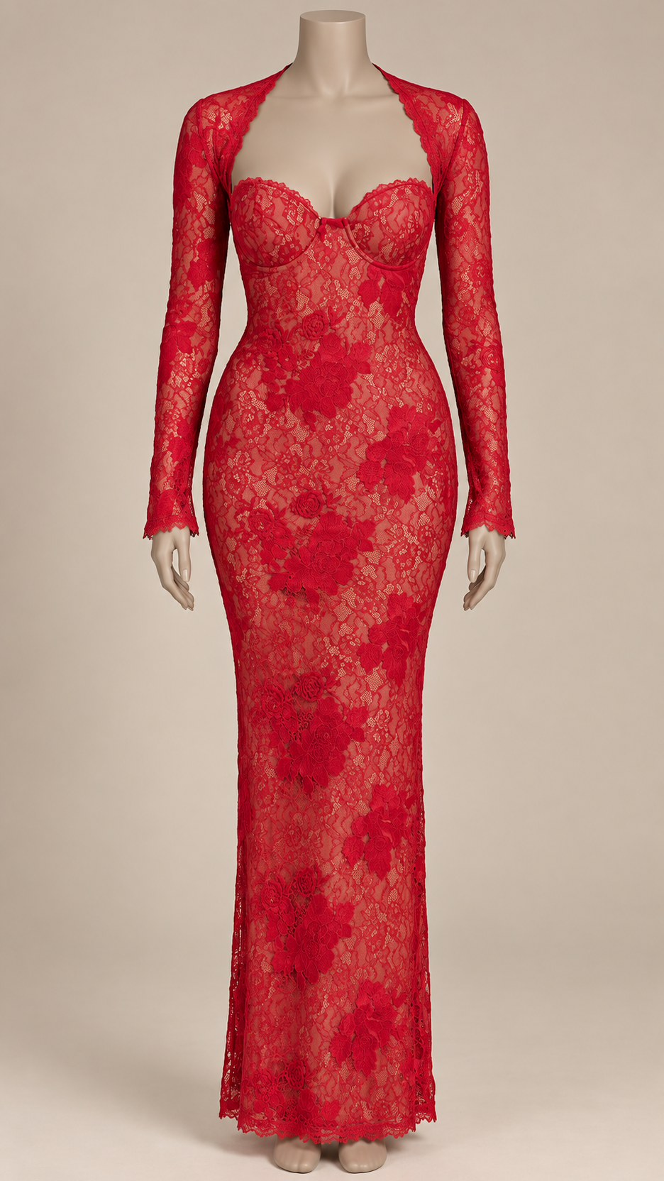 Ariane Bolero Set — Red mannequin front