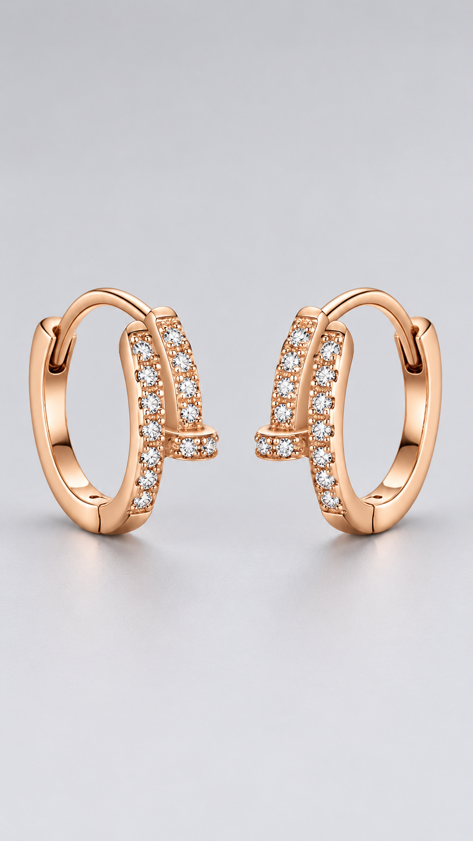 Thessaly Nail-Wrap Earrings — Rose gold product only