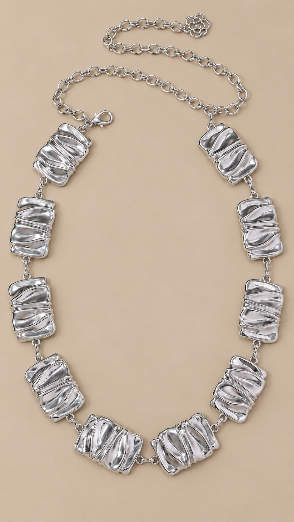 Philomena Molten Waist Chain — Silver product only