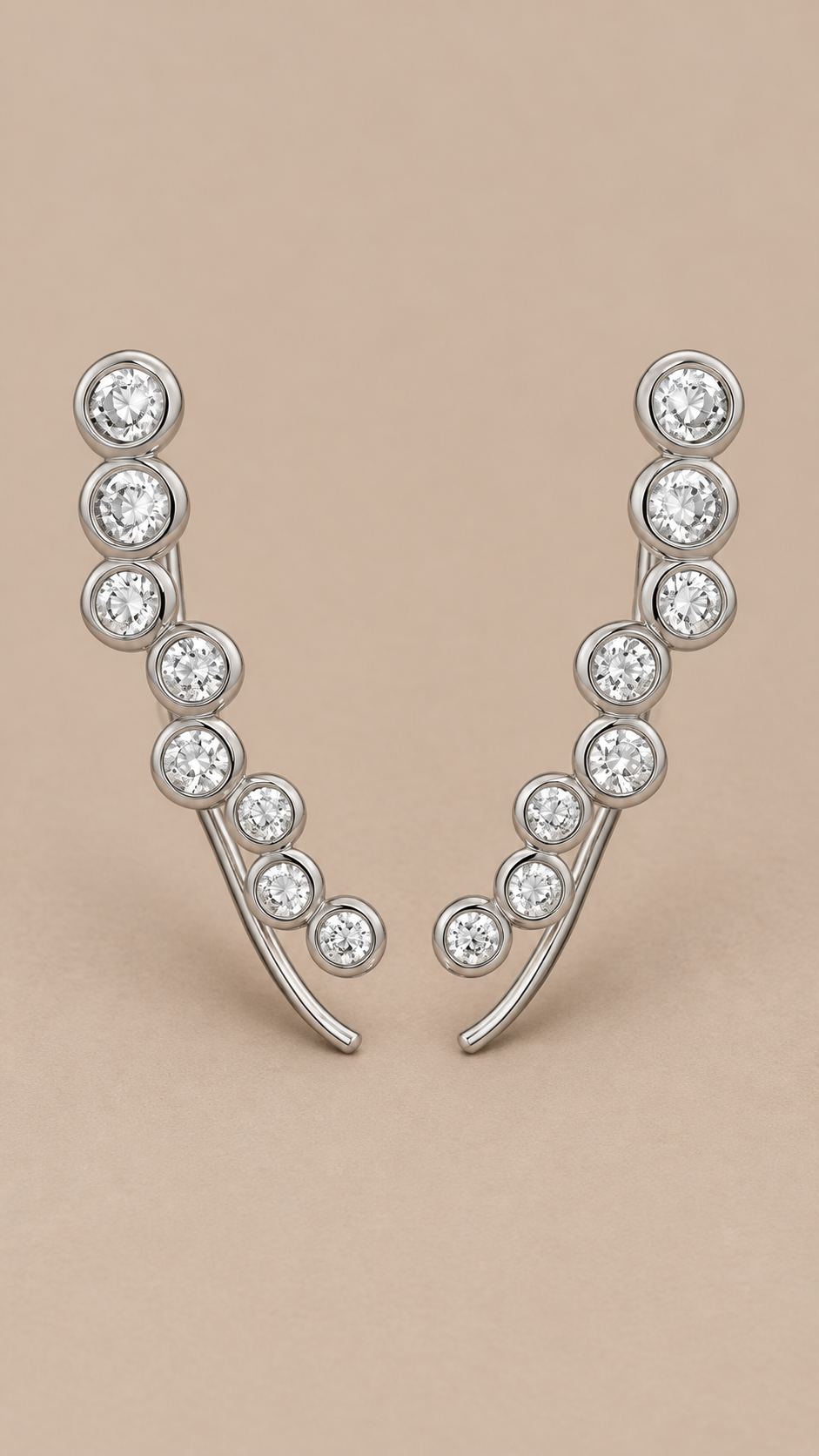 Ismene Bubble Ear Climber — Silver product only