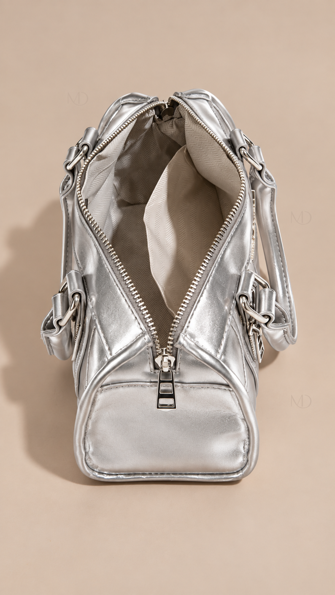 Zadie Studded Wing Bag — Silver product open