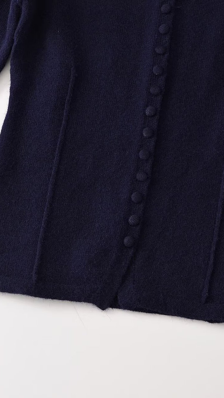 Zarz handmade european and american style new women's fashionable long-sleeved stand collar slim-fit cardigan jacket 2893134 — 7