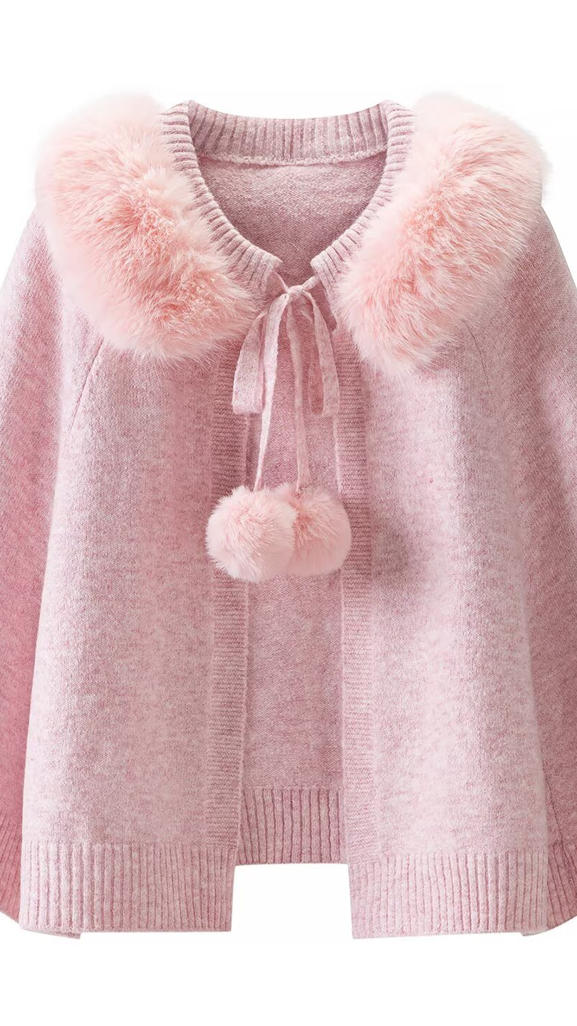 Zaza handmade european and american style wholesale women's fashion versatile elegant cape-style short fur collar shawl coat — 10