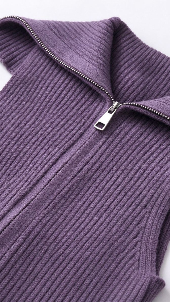 Zarz homemade european and american style new women's fashionable zipper ribbed knit tank top 677119 — 39