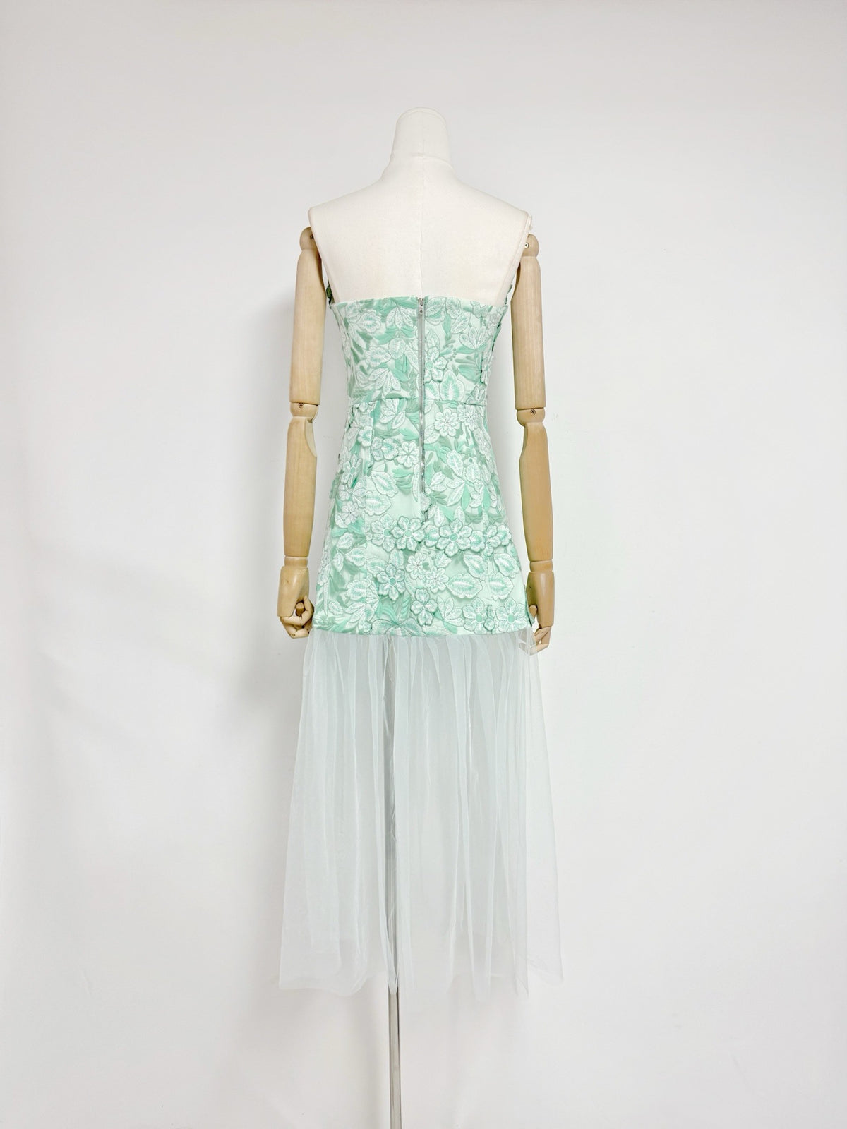 Verbena Guipure Lace and Tulle Maxi Dress