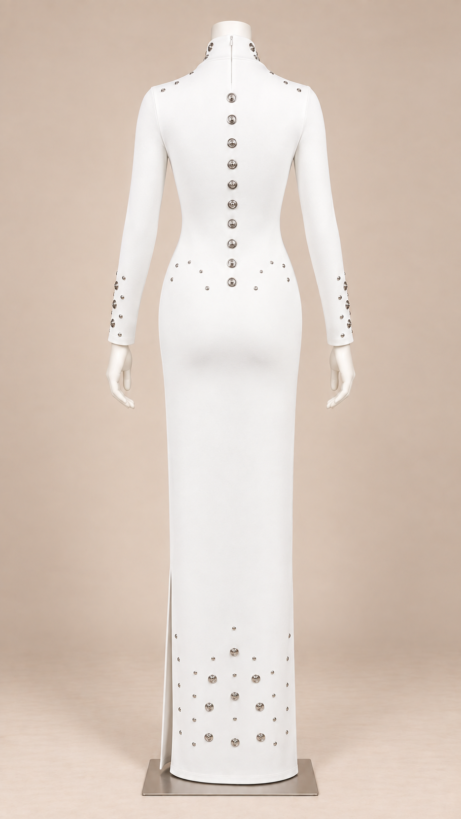 Lisette Rivet Maxi — White mannequin back