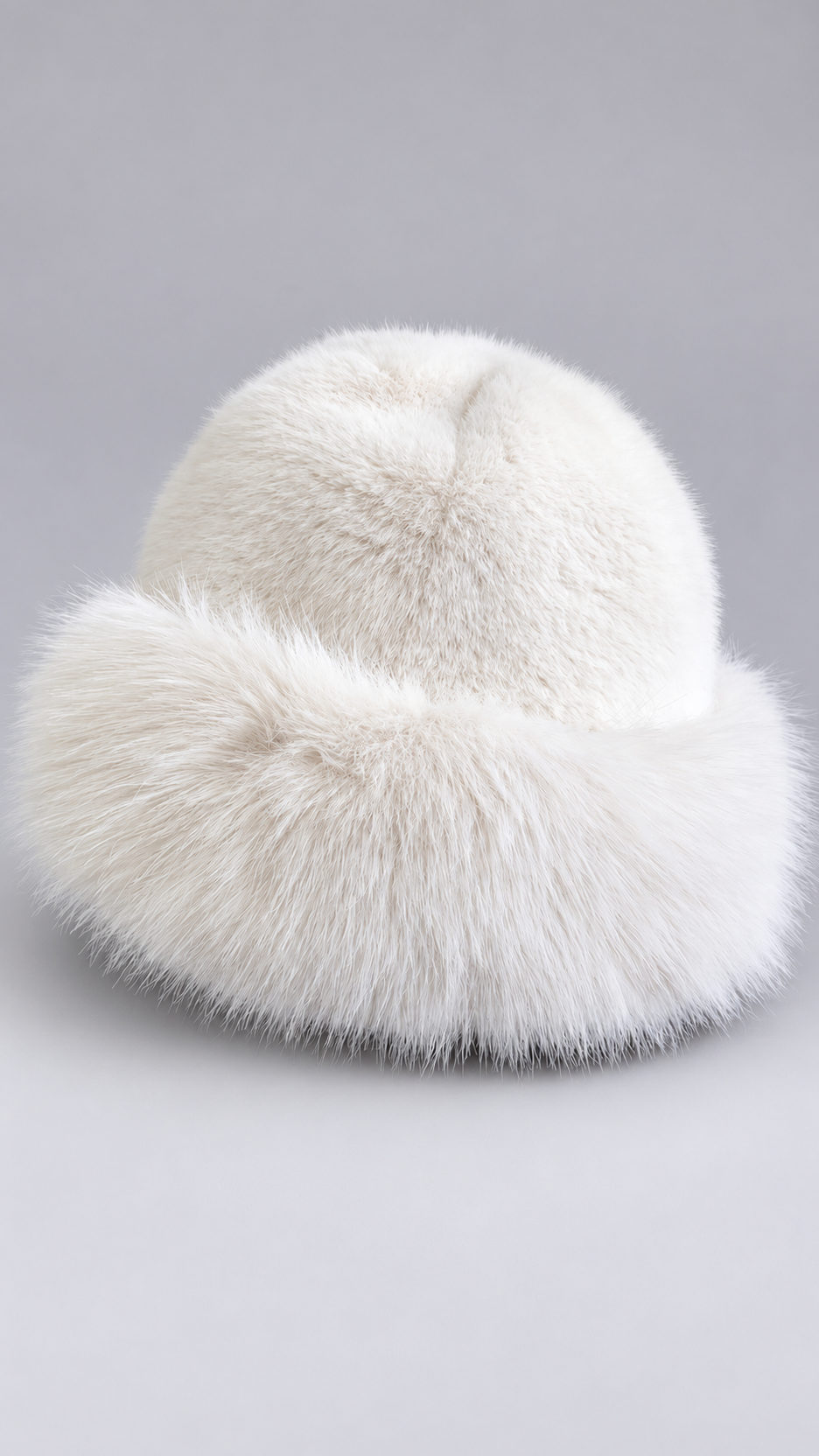 Tatiana Fur-Roll Cossack Hat — White product only