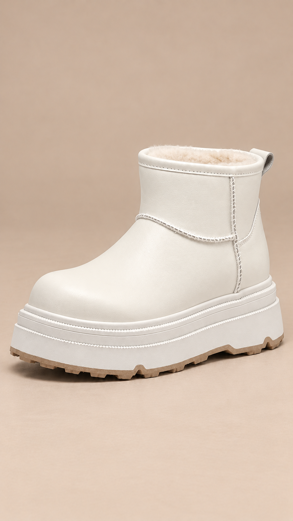 Ondine Stacked-Sole Boot — White product only