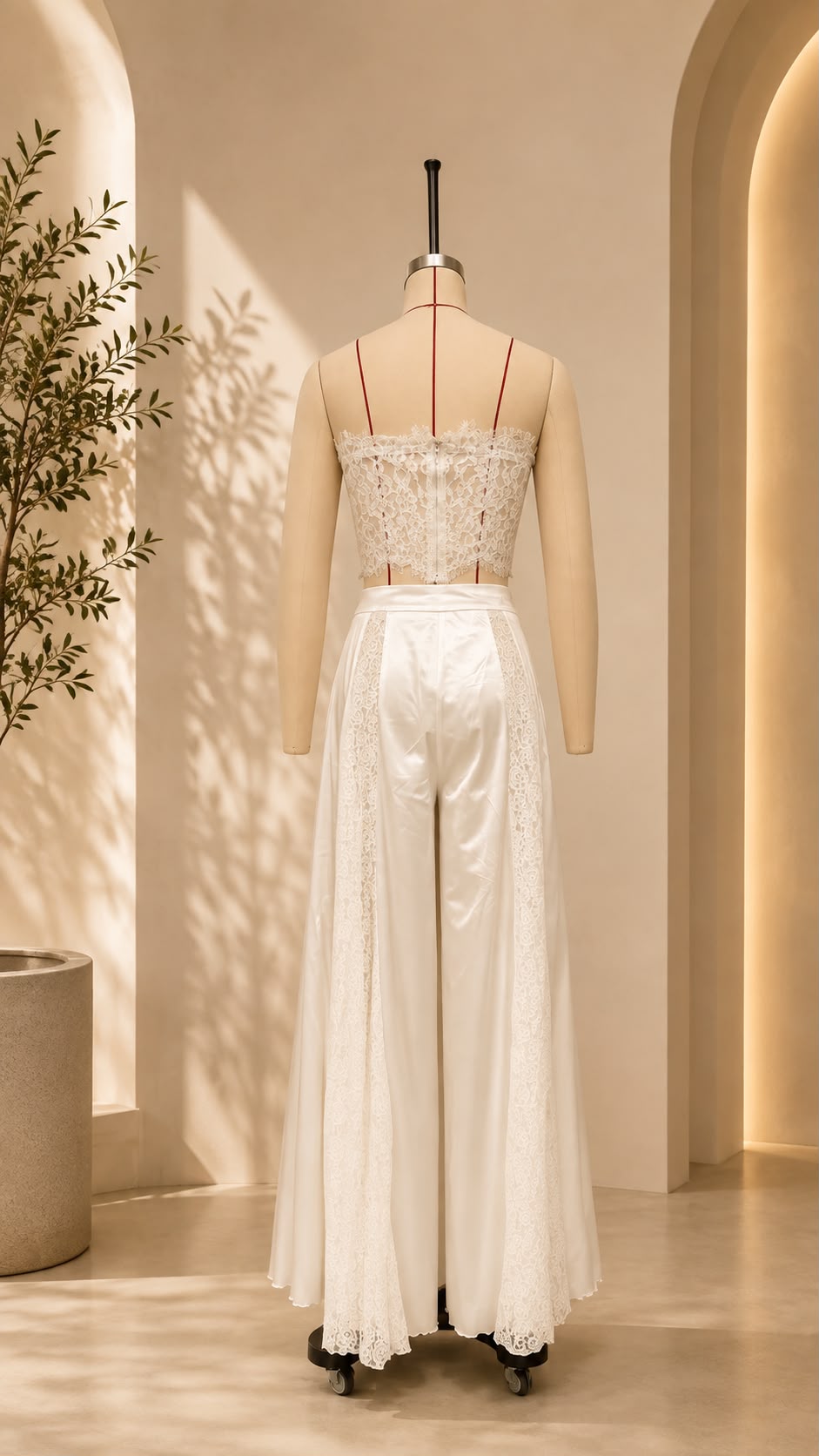 Lace Bandeau Top & Trousers Set