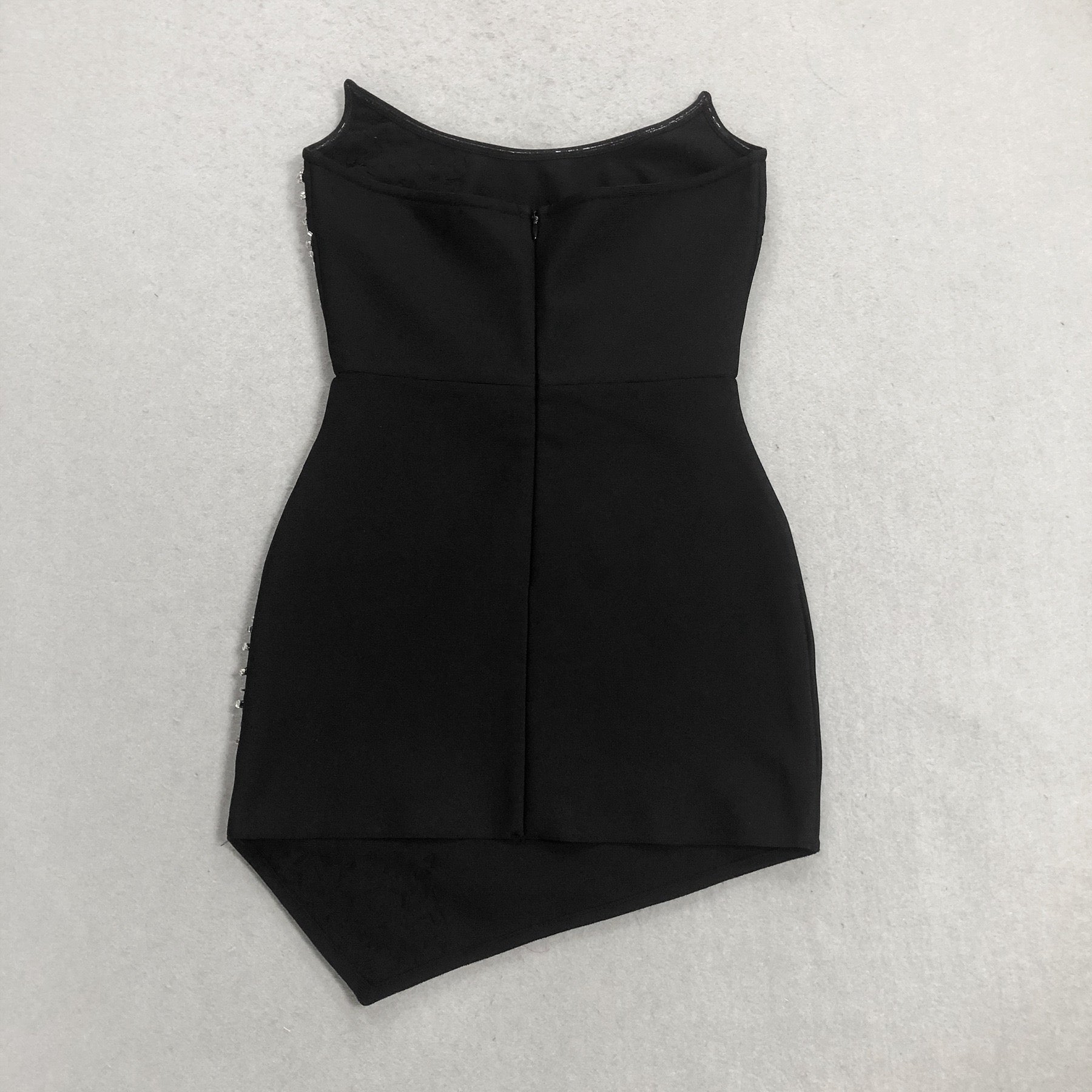 Crystal Panel Strapless Mini Dress