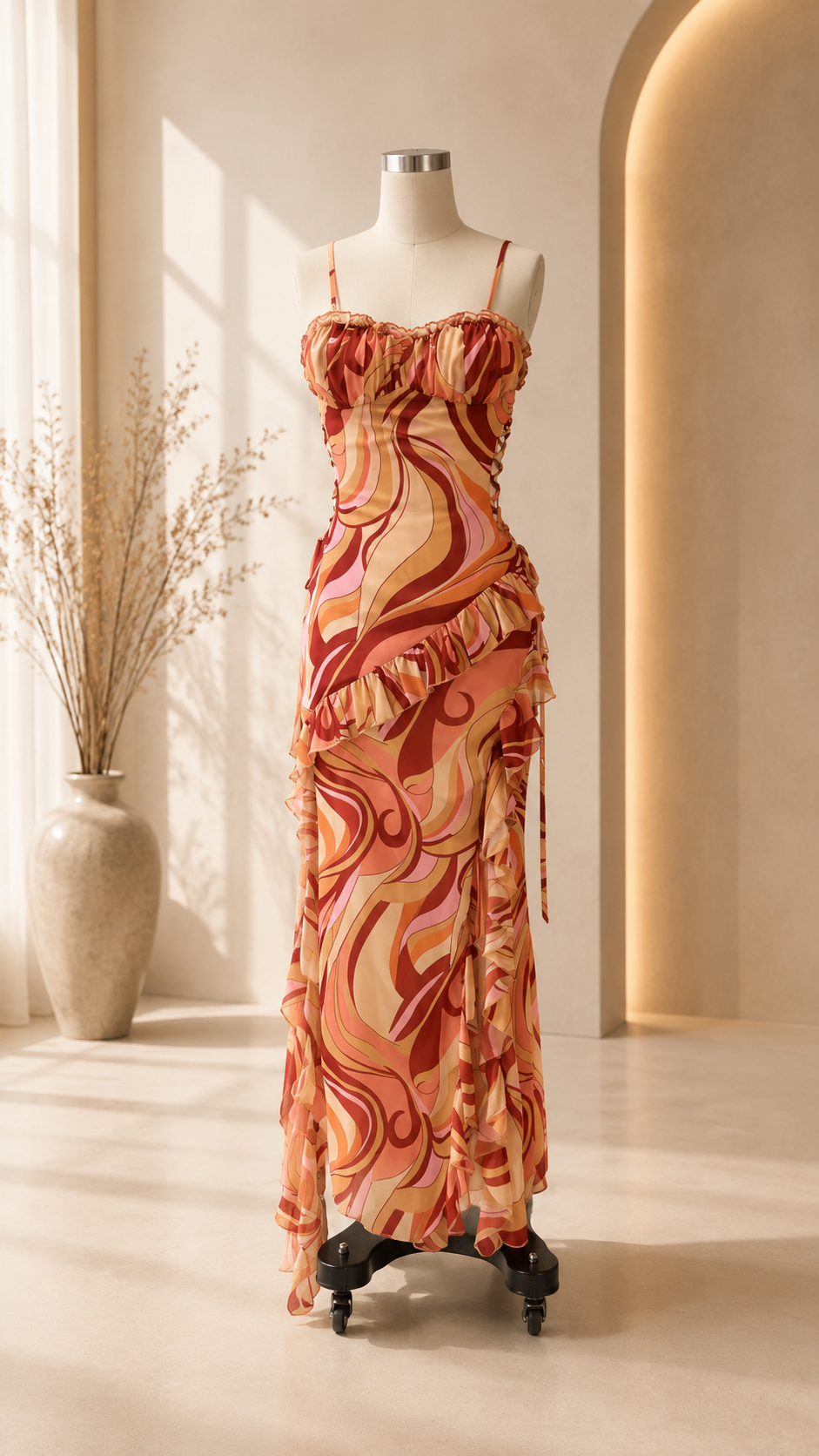 Sienna Floral Chiffon Maxi Dress