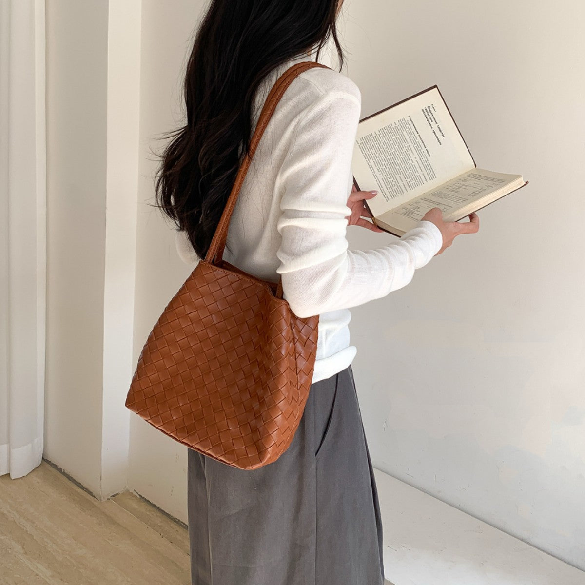 Artisan Woven Bucket Bag