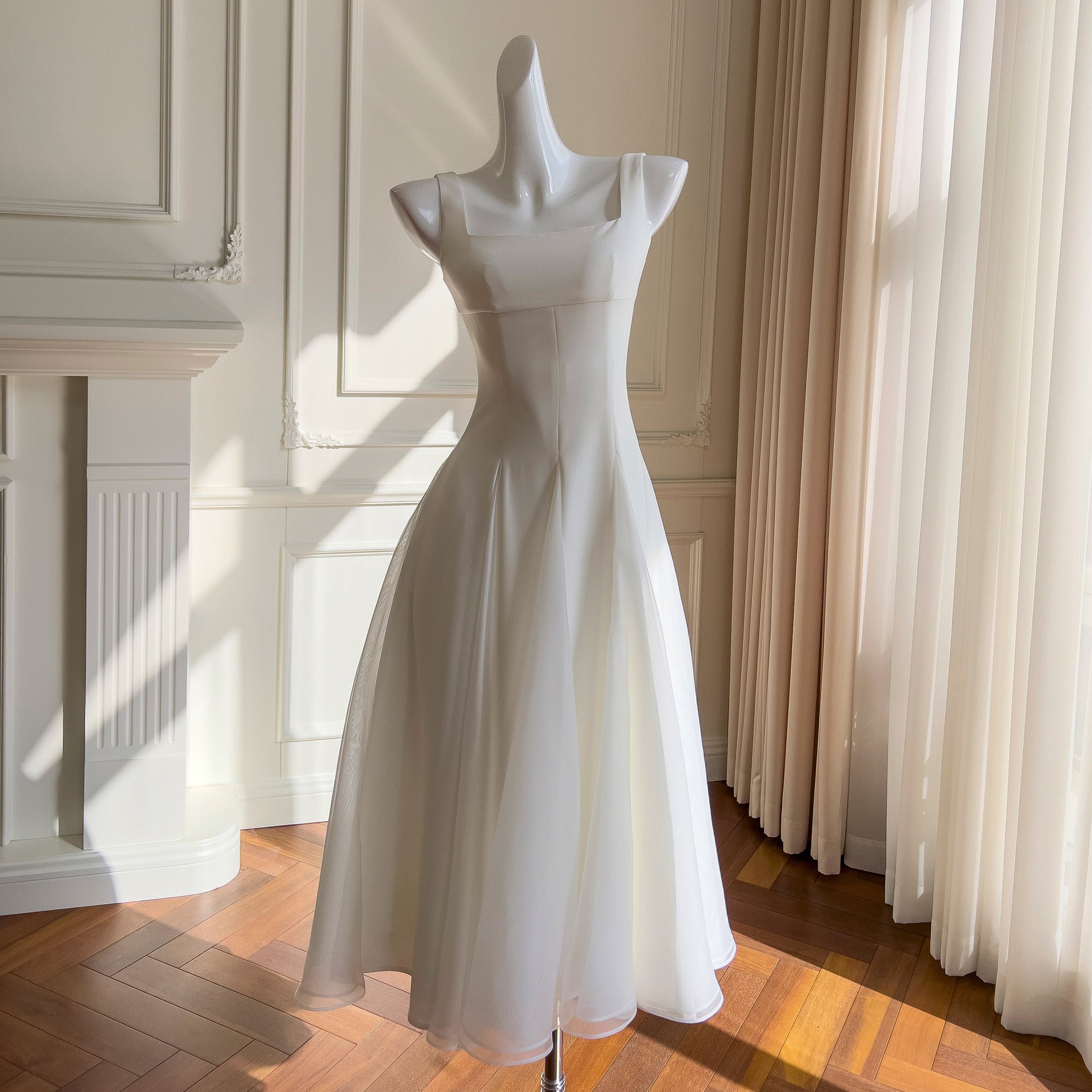 Evelisse Square-Neck Maxi Dress