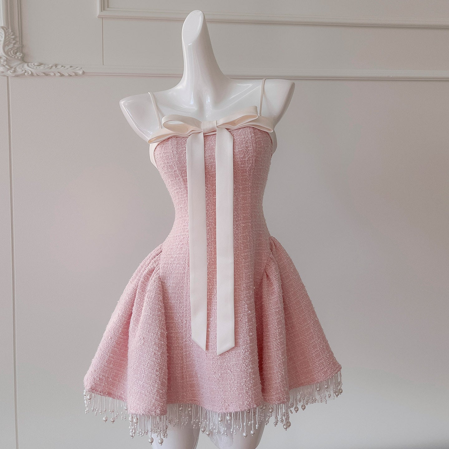 Bellarose Satin Bow Mini Dress