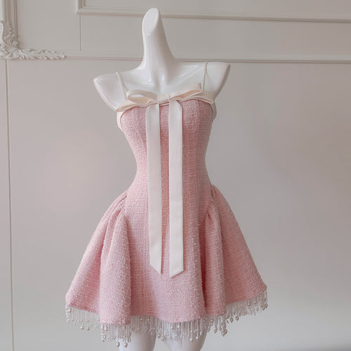 Bellarose Satin Bow Mini Dress
