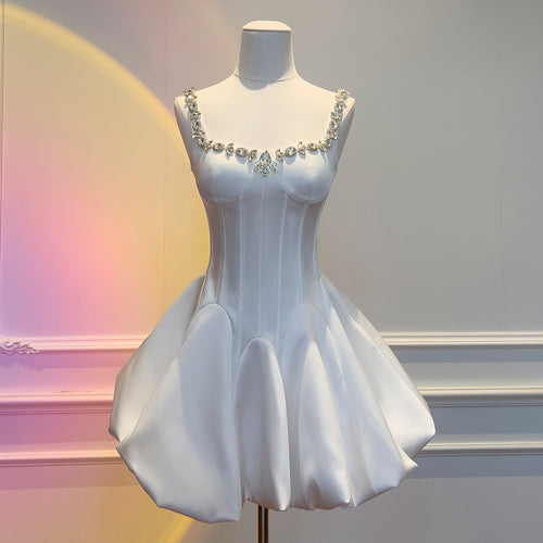 Diamora Satin Mini Dress
