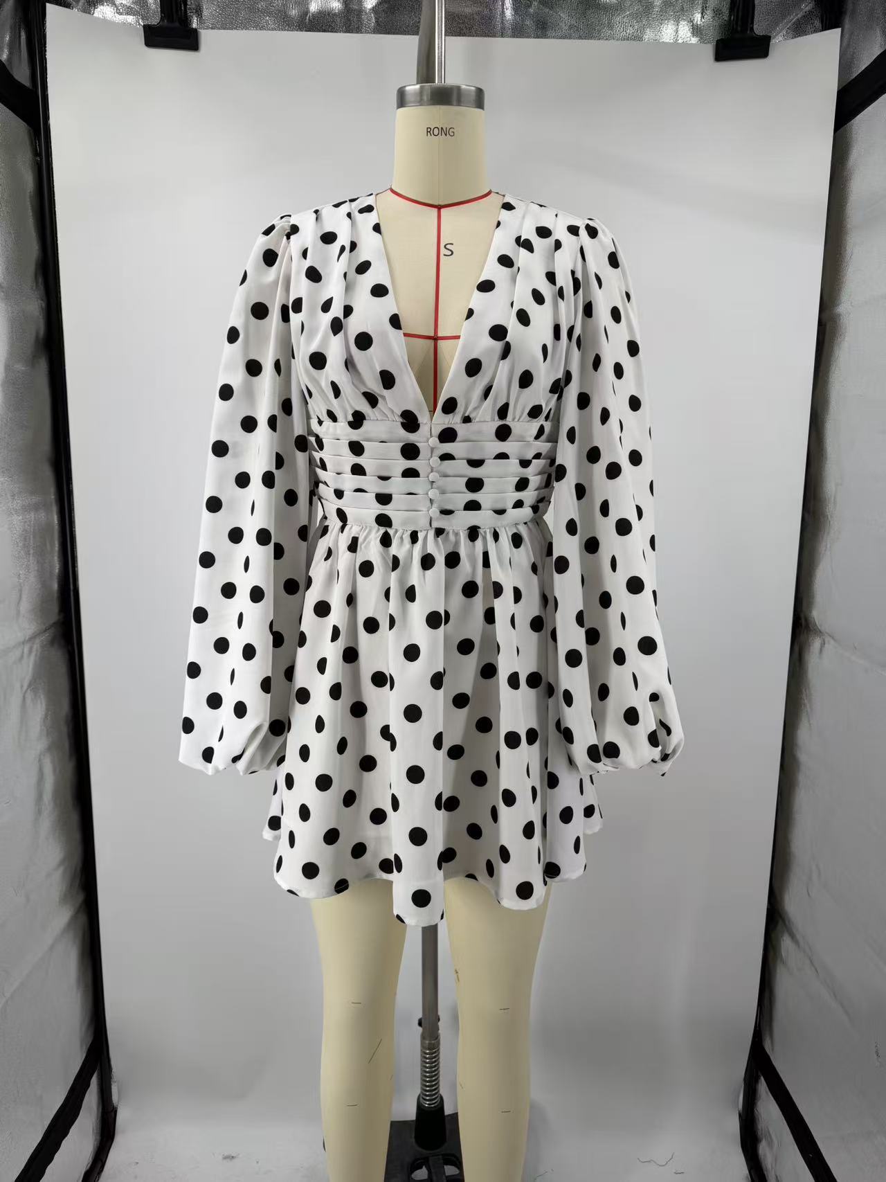 Elara Polka Mini Dress