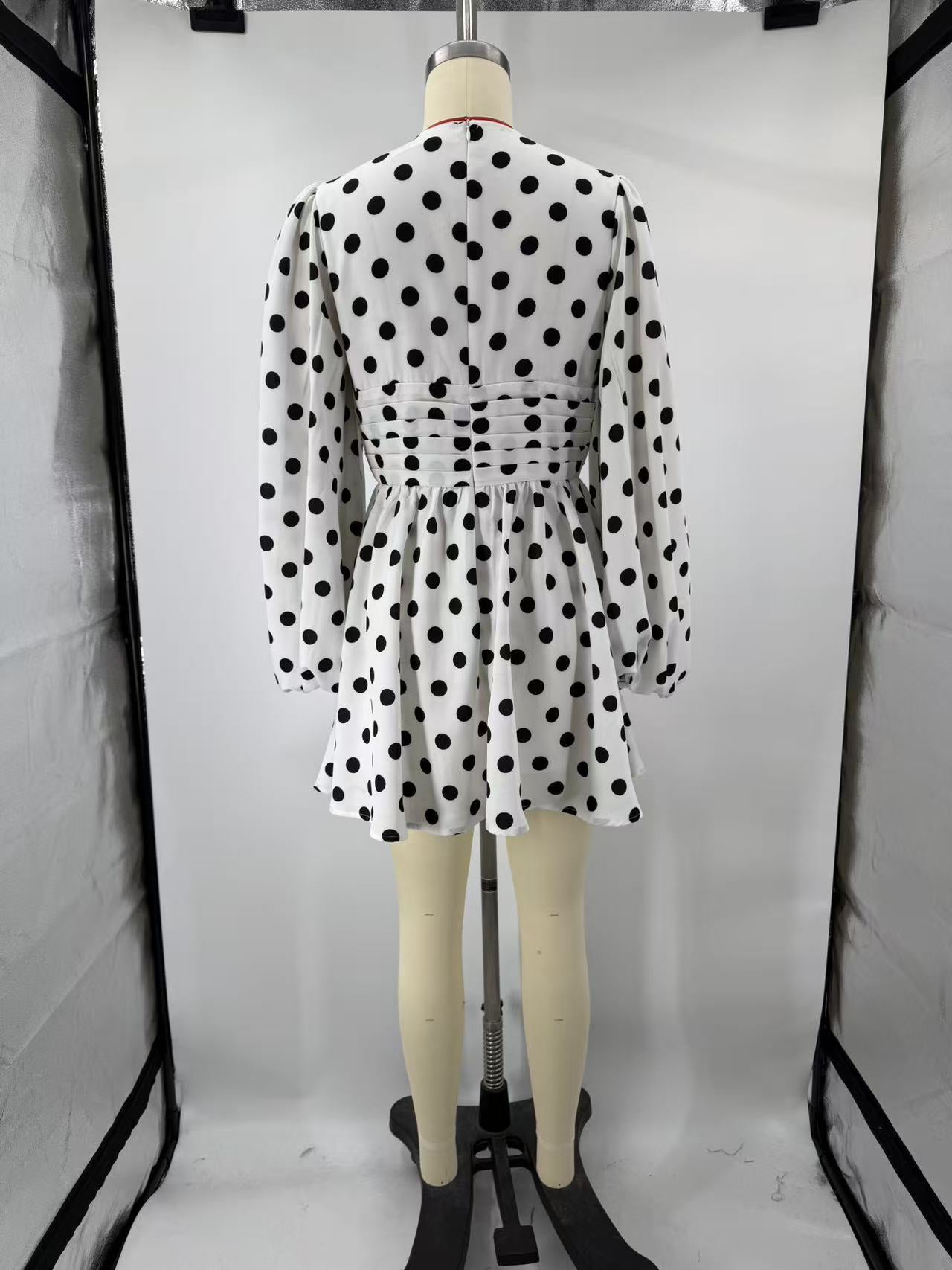 Elara Polka Mini Dress