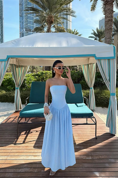 Blue Bonnieh Striped Dress