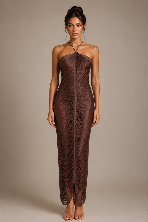 Velmira Tassel Maxikjole