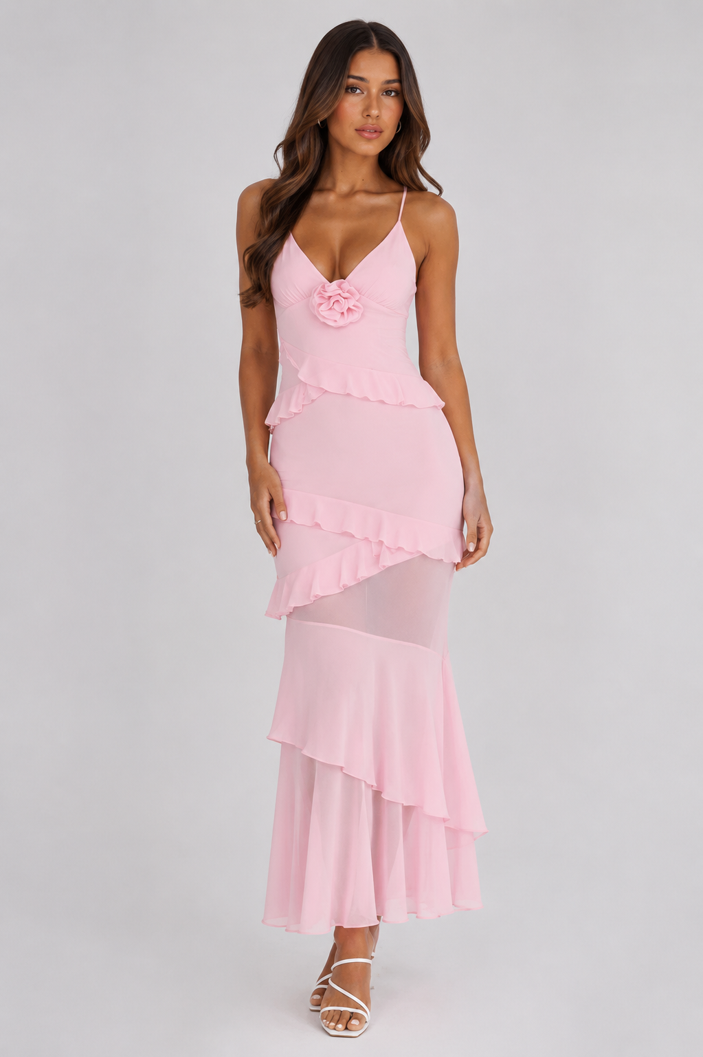Elise Ruffle Maxi Dress