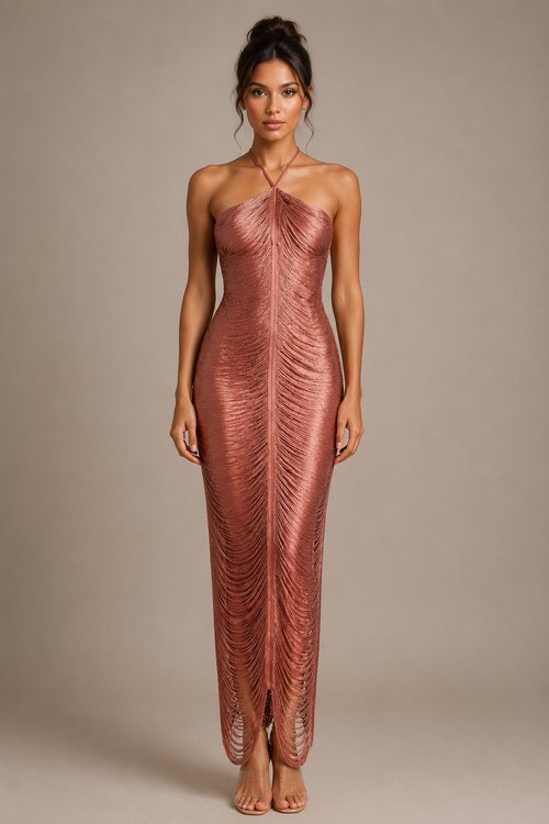 Velmira Tassel Maxi Dress