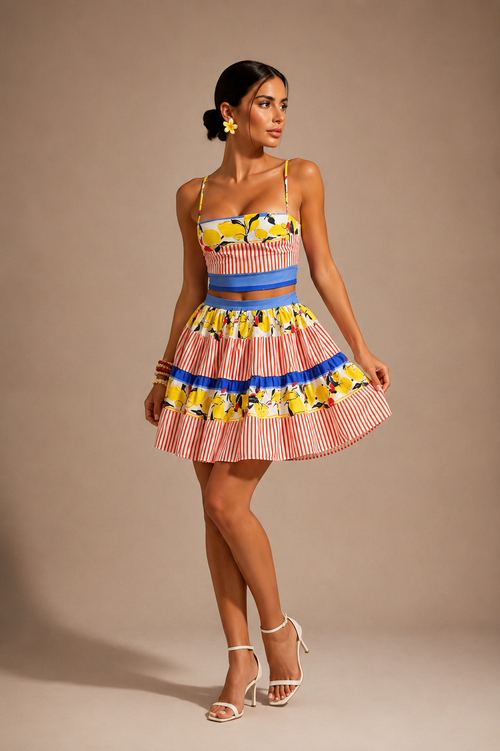 Amelisse Printed Skirt Set